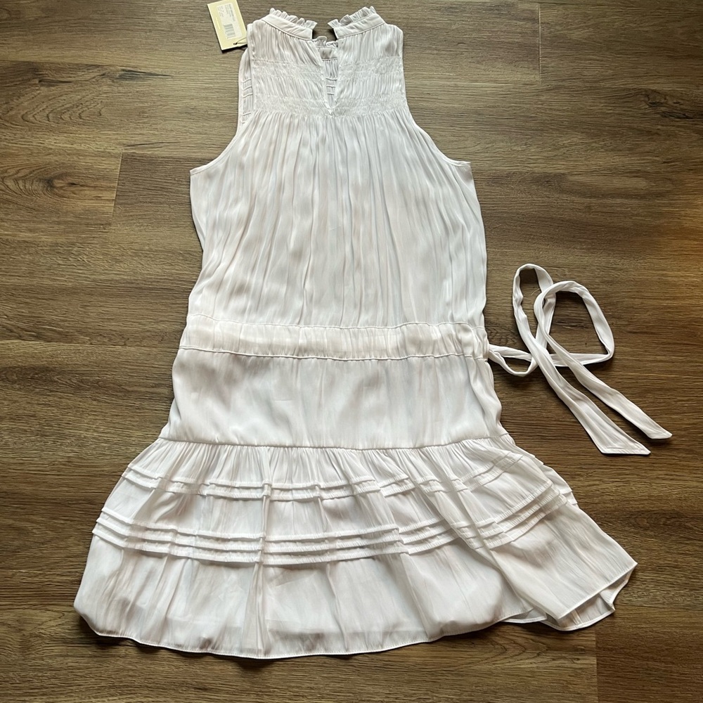 NWT RAMY BROOK FLYNN RUFFLE DRESS - white - Picture 5 of 9